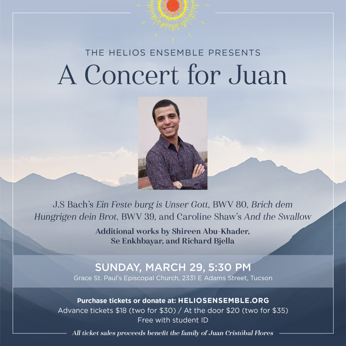 The Helios Ensemble presents - A Concert for Juan image